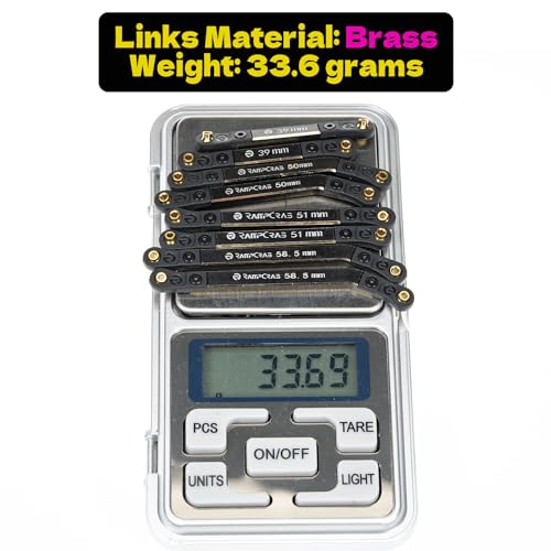 High Clearance 4 Links Set for SCX24 C10, Brass Links Set, Upgrade Parts for SCX24 Bronco, C10, Wrangler JLU, 4Runner, Axial 1/24 RC Crawler Car Upgrade Accessories, 8Pcs, Black - size: For C10