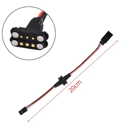 3-pin JR Plug Magnetic Snap-on Servo Extension Cable Wire Cord Female to Male RC Servo Extension Cord Wire Connectors for RC Models, Cars, Planes, Drones, DIY Projects (20CM*5 Pairs) - style: 20CM*5 Pairs