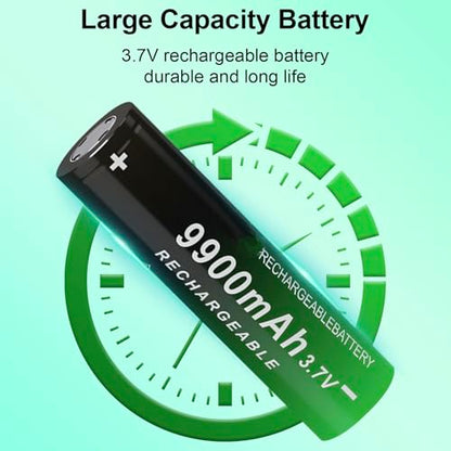 8 Pack Rechargeable Battery Ni-MH, 9900 mAh Upgrade Capacity Ni-MH Batteries for LED Flashlights, Mini Fans, Toys, Remote Control, Electronic Devices, RC Car and More (Flat-Top)