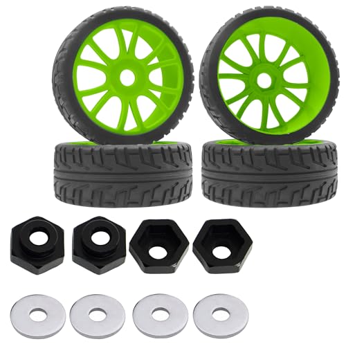 12mm to 17mm Metal Wheel Hex Adapter Converter & 1/8 RC Buggy Off Road Tires and Wheels Rim 17mm Drive Hex