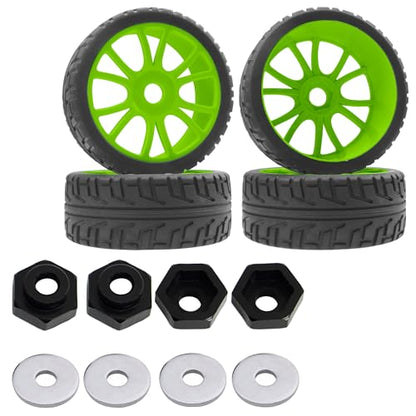 12mm to 17mm Metal Wheel Hex Adapter Converter & 1/8 RC Buggy Off Road Tires and Wheels Rim 17mm Drive Hex