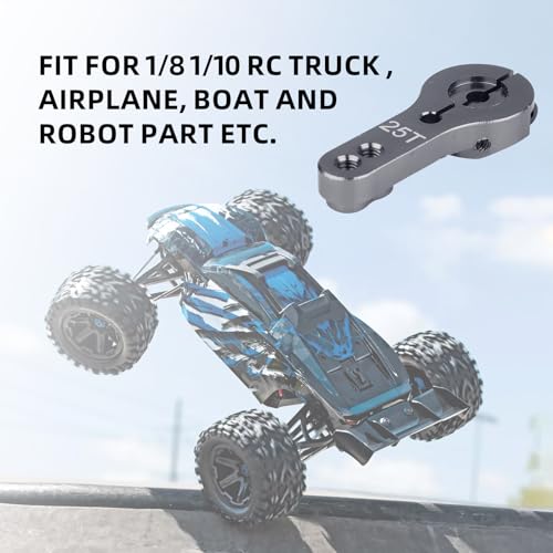 5pcs AllinRC 25T Servo Horn Aluminum Metal Steering Servo Arm M3 Threads Compatible with Futaba Savox Power for Car Truck