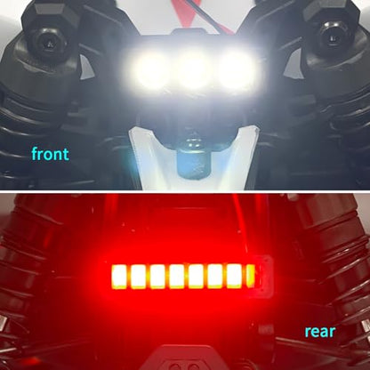LSG RC Car Light Headlight Taillights kit Front Rear Lights White Red LED Light Kit for 1/18 RC Arrma Typhon Grom Upgrades Parts