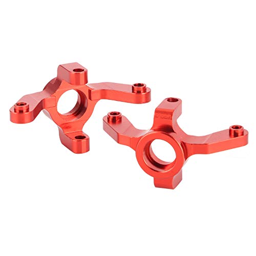 Steering Arm Hub Carrier for REDCAT 1/10 XTE RC Car, Aluminum Alloy Bearing Carrier Steering Knuckle Hub Mount, Durable RC Axle Carrier with Screws and Bearings, Replac (Red) - color: Red