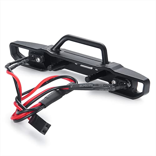 Metal Front & Rear Bumper with Lights, Front | For 1/24 Axial SCX24 AXI00006 Bronco, RC Crawler Car - color: Front