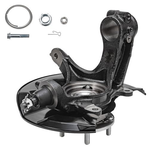 Detroit Axle - 4pc Front Steering Knuckles Kit for 2013-2016 Honda Accord | 2 Steering Knuckles & Wheel Bearing Hubs 2 Outer Tie Rod Ends 2013 2014 2015 2016 Replacement - size: 4SU50433/Kit