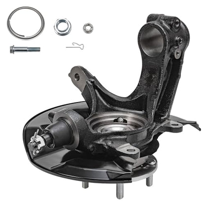 Detroit Axle - 4pc Front Steering Knuckles Kit for 2013-2016 Honda Accord | 2 Steering Knuckles & Wheel Bearing Hubs 2 Outer Tie Rod Ends 2013 2014 2015 2016 Replacement - size: 4SU50433/Kit