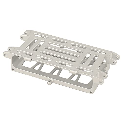 Battery Tray Bracket for Axial 1/24 AX24 XC-1 RC Car, Aluminum Alloy Battery Mounting Plate Battery Protection Board (Black) - color: Black