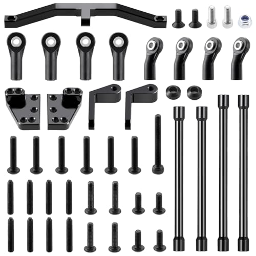 Aluminium Alloy 4 Link Kit Rear Axle with Panhard Bar Setup Upgrade Parts for 1/10 TF2 Trail Finder 2 RC Crawler Car