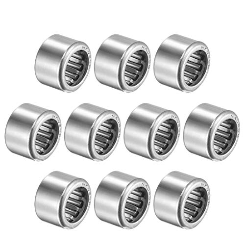uxcell HK0808 Needle Roller Bearings 8mm Bore 12mm OD 8mm Width Chrome Steel Open End 10pcs - size: 8x12x8mm
