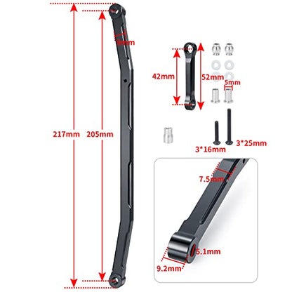 Aluminum RC Steering Links Set Steering Linkage Tie Rod for BAJAREY 1/8 LMT 4S 4WD Truck Upgrade