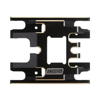 INJORA 53g Black Coating Brass Skid Plate Transmission Mount for TRX4M - color: Black Brass