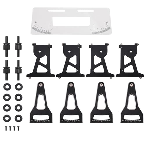 AMK Micro RC Setup Gauge for 1/24 and 1/28 Cars, Setup System Suspension Alignment Tool for Camber, Toe and Slip Angle, Ride Height and Steering Adjustment, Precision Tuning Kit