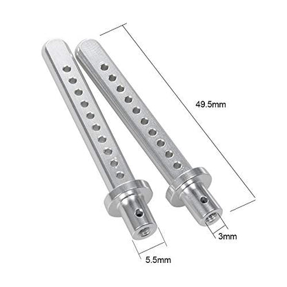 4PCS Aluminum Body Post Mounts for 1/10 SCX10,Body Posts Replacement Parts (Silver) | 3 Color,Heavy-duty Aluminum,CNC-Machined Body Posts Upgrade Part - color: Silver