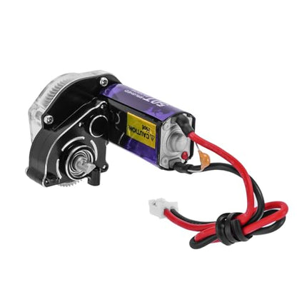 INJORA Aluminum Acrylic Transmission with 050 Brushed Motor 50T for 1/24 RC Crawler SCX24 Upgrade