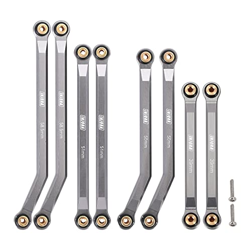 INJORA Aluminum 4 Link Set for SCX24 C10 JLU Bronco Base Camp 4Runner, GL - color: Grey