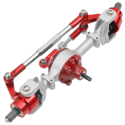 Metal Front & Rear Portal Axle Set Upgrades Parts Compatible with WPL C14 C24 C34 C44 B14 B24 1/16 RC Car (Silver) - color: Silver