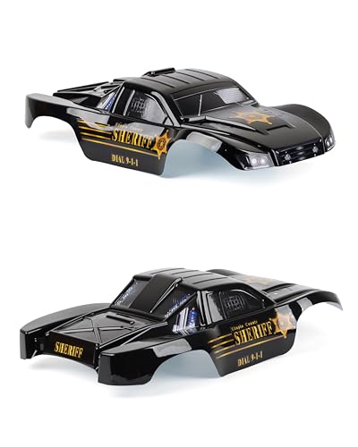 SummitLink Custom Clipless Body Compatible for 1/10 Scale RC Car or Truck BL2S (Truck not Included) (Police Black)