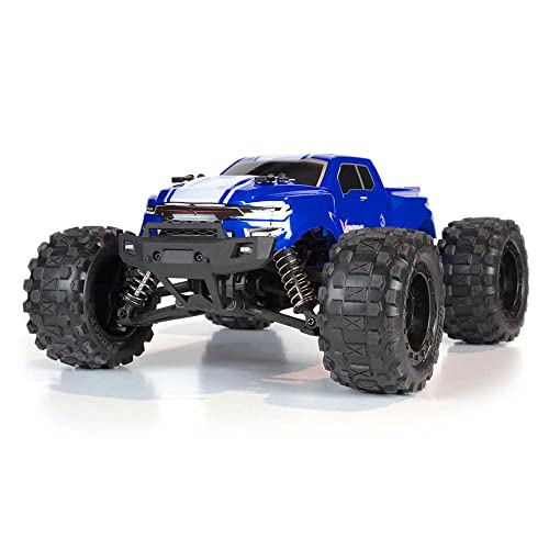 Redcat Racing Volcano 16 1/16 Scale RC Monster Truck – Electric Remote Control Car with 4WD, LED Lights, 2.4GHz Radio, 2 Rechargeable Li-Ion Batteries & Charger - Blue - color: Blue