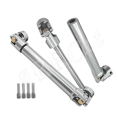 2PCS RC Crawler Drive Shaft for 1/10 SCX10 TRX6 Wraith Red cat Capra GEN8 D90 TF2 RC 4WD,ARRCat Stainless Steel Universal Driveshaft RC Upgrades Part Hop Ups,(138-215 MM) - size: 2pcs (138-213mm)