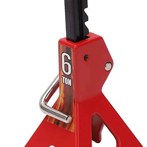 VGEBY RC Jack Stand, Adjustable Height Simulation Decorative Accessory Mini Lifting Jack for SCX10 D90 1/10 RC Car (Red)