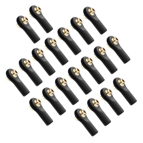 20PCS Large Angle RC Rod Ends Link Ball Ends for SCX24 Upgrade | Nylon Material, Brass Ball Core, Plug & Play