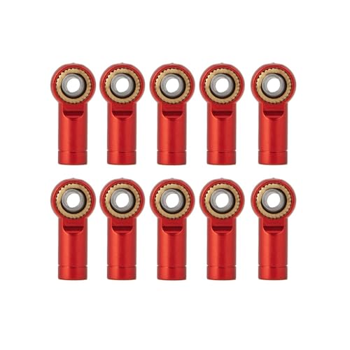 10pcs/Set Aluminum M3 Link Rod End Ball Joint CCW for 1/10 RC Car Crawler SCX10 D90 ( Color : Black 10pcs )