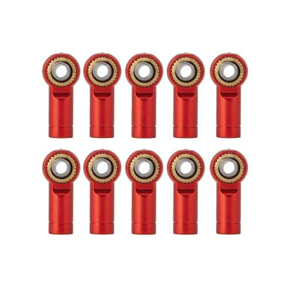 10pcs/Set Aluminum M3 Link Rod End Ball Joint CCW for 1/10 RC Car Crawler SCX10 D90 ( Color : Black 10pcs )