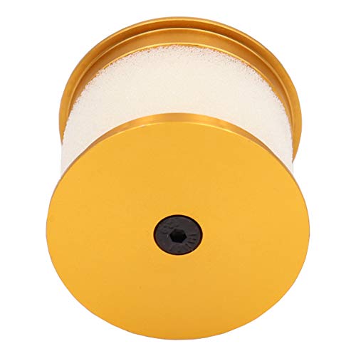 TreehobbyRC Air Filter Aluminum Capped w/Element Sponge 04104 Nitro Engine Parts Compatible with RC 1/10 HSP traxxas Himoto Redcat Nitro Truck Buggy (Gold)