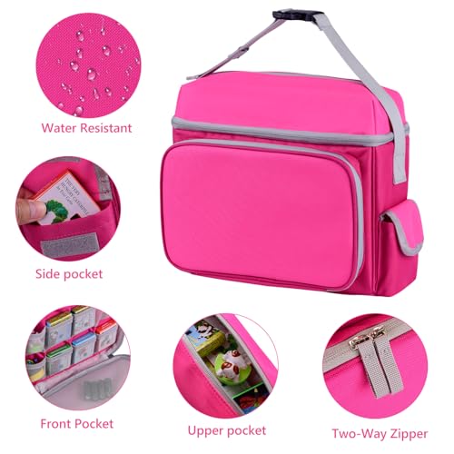 Storage Case for Little Tikes Story Dream Machine Books & Accessories | Pink Travel Carrying Case Fits Starter Set, storybooks, audio characters