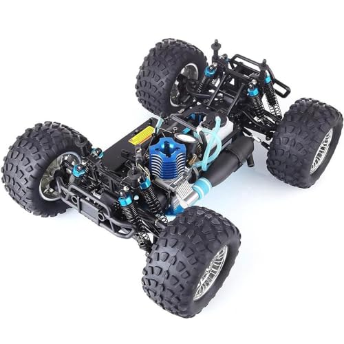 1/10 Nitro RC Truck 80KM/H Fast Nitro Gas Power Car 4WD Hhigh Speed Off Road Climbing Truck Buggy for Adult 18CXP Gas-Engine Remote Control Truck RTR Hobby Racing Vehicle Short Course Crawler