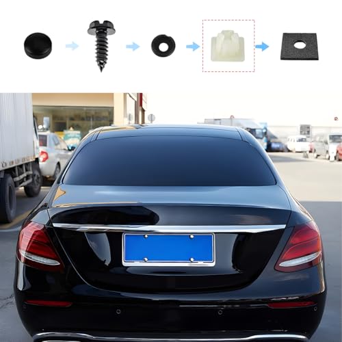 Povtii 100 PCS Nylon Screw Insert, Sturdy Nylon Screw Retainer for Mounting License Plate, Self-Tapping Nuts Insert Bracket Clip for Front & Back License Plates, Car Accessories - color: 100PCS
