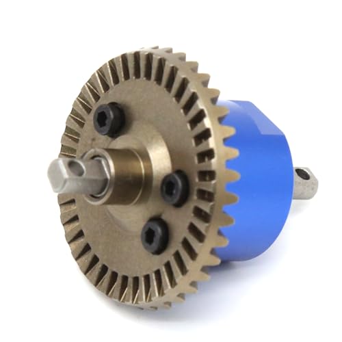 Metal Differential 37T Ring Gear #45 Steel Differential Carrier Aluminium Alloy for Traxxas Slash 4X4 Rustler 4X4 VXL Stampede 4X4 VXL Upgrade Parts (Dark Blue)