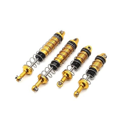 for WLtoys 12428 12423 12429 12427 FY 4Pcs Hydraulic Shock Absorber Metal Upgrade RC Car Parts Accessories Repair Spare Rc Parts - color: Yellow