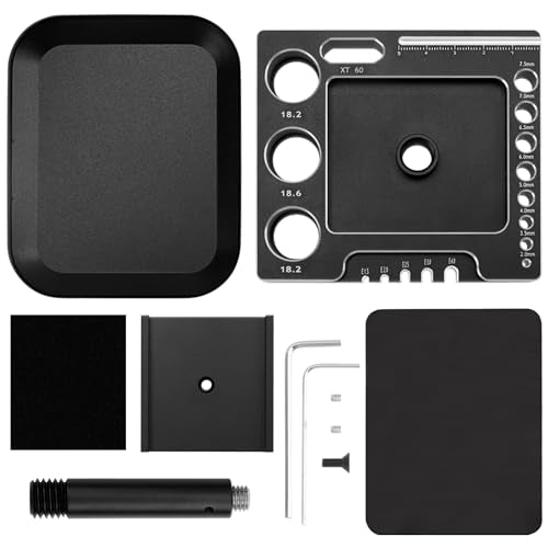 RC Car Work Stand 360 Degree Rotation Repair Workstation Stand Kit Compatible with Traxxas TRX4M Axial SCX24 FMS FCX24 Wltoys 1/18 1/24 Scale RC Car (Black) - color: Black