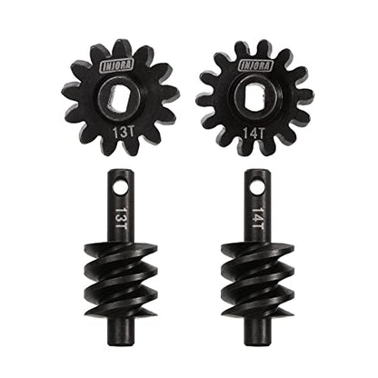 INJORA 13T Overdrive Differential Steel Worm Axle Gears for 1/24 AX24 SCX24 - size: 13T