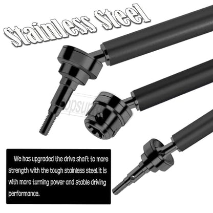 #45 Steel Front Rear Drive Shaft CVD Upgrades Parts for 1/10 Granite Senton 3s Blx&Mega550,Vortek 3s Blx,Stainless Driveshaft Axles Hops Up,#ARAC4041,Black - color: Black(4cvd)
