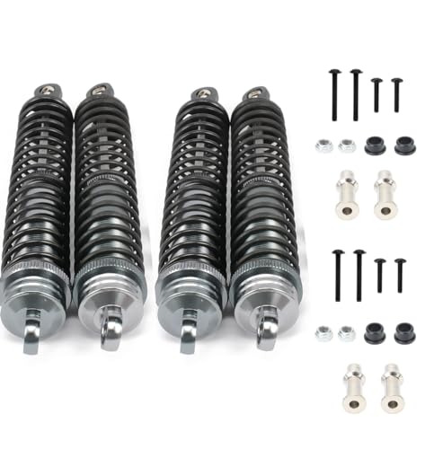 Oil Adjustable Aluminum 140mm Shock Absorber Damper For Rc Car 1/8 Buggy Truck Upgraded Hop-Up Parts Hsp Hpi Losi Axial 4PCS/set (Titanium) - color: Titanium