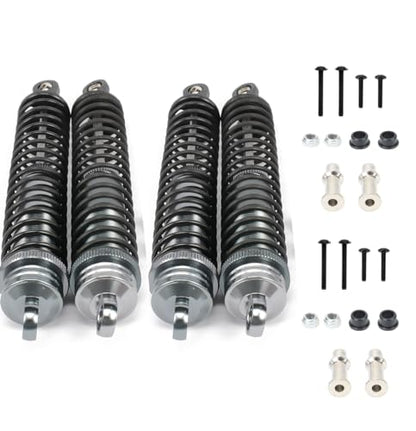 Oil Adjustable Aluminum 140mm Shock Absorber Damper For Rc Car 1/8 Buggy Truck Upgraded Hop-Up Parts Hsp Hpi Losi Axial 4PCS/set (Titanium) - color: Titanium