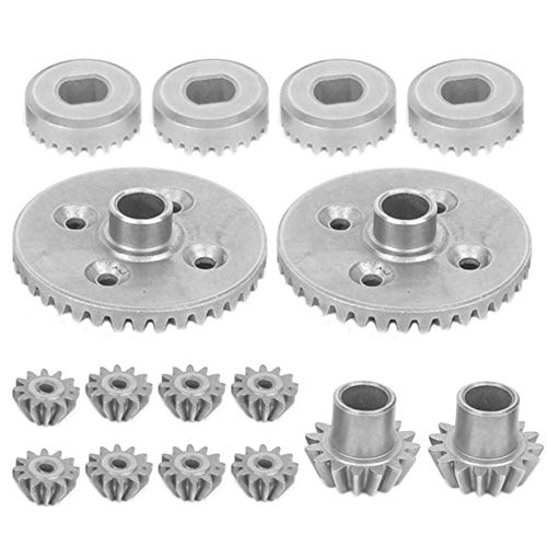 VGEBY Differential Gears, High Precision Metal 16Pcs Set for RC Car Upgrading, 1:18 Scale Universal Fit for Building and Repairing