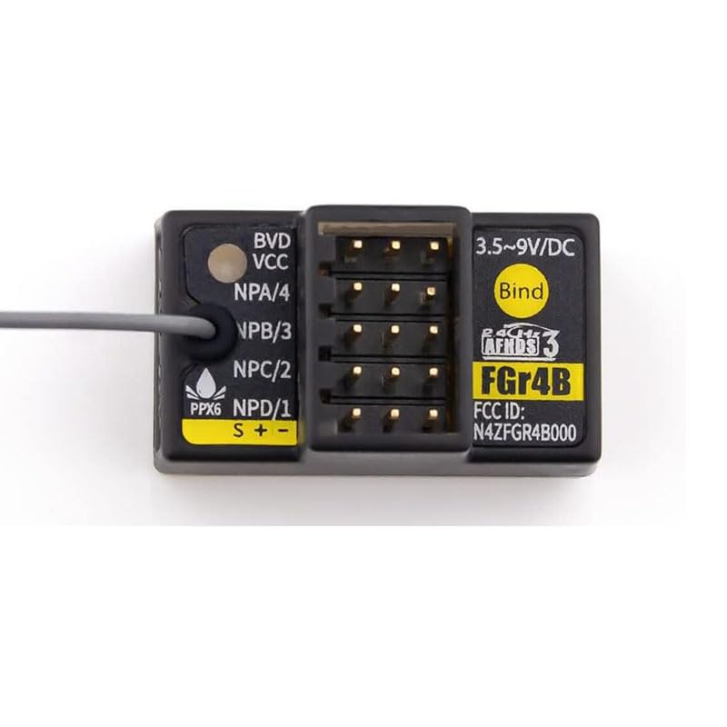 Flysky FGr4B 4CH Receiver AFHDS 3 Micro Mini Receiver for NB4, NB4 Lite Remote Control RC Car Boat