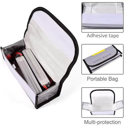 Lipo Battery Bag, Fireproof Safety Protection Battery Bag Explosion-Proof Functional Storage Guard Safe Pouch Lithium Storage Box Lipo
