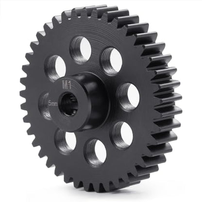 Steel M1 Pinion Gear 40T 5mm Shaft Motor Gears for 1/8 1/10 RC Brush | Brushless Motor Electric Car/Truck Part - size: 40T