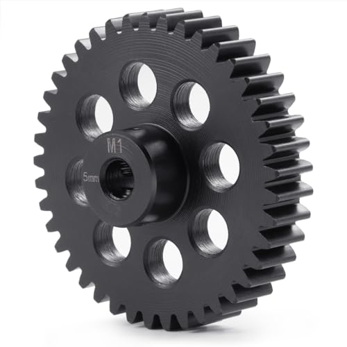 Steel M1 Pinion Gear 40T 5mm Shaft Motor Gears for 1/8 1/10 RC Brush | Brushless Motor Electric Car/Truck Part - size: 40T