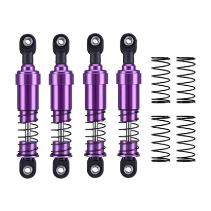 90mm Metal 1/10 RC Crawler Shocks Absorber Springs Pre-Oiled for Gen7 Gen8 SCX10 1/10 TRX4 Upgrades (Purple) - color: Purple