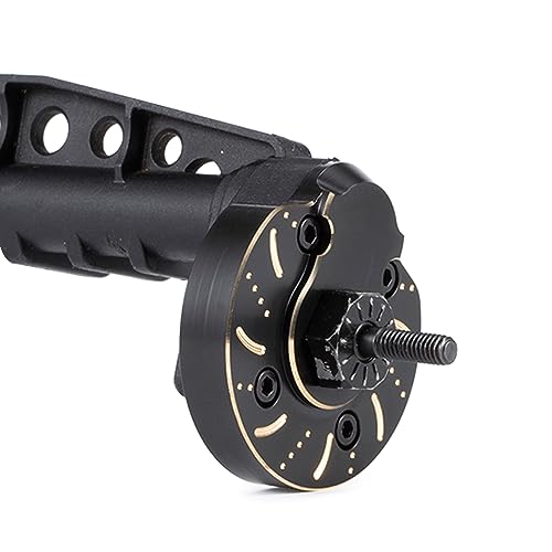 for 1.9UTB SCX10 III 204g Black Brass Steering Knuckles Portal Cover for 1/10 RC Crawler Axial AR45P Currie F9 Axle(Diff Cover) - color: Diff Cover