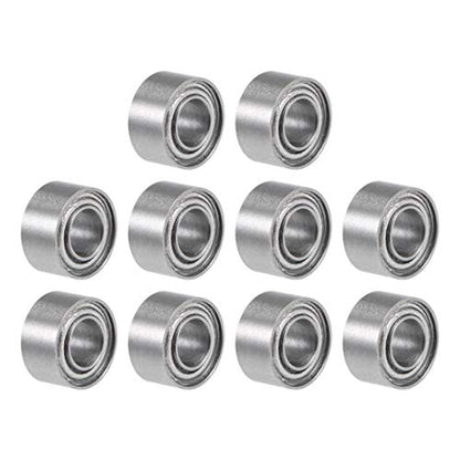 uxcell R133ZZ Deep Groove Ball Bearing 3/32-inchx3/16-inchx3/32-inch Shielded Z2 Lever Bearings 10pcs - size: 3/32"x3/16"x3/32"