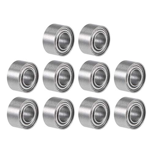 uxcell R133ZZ Deep Groove Ball Bearing 3/32-inchx3/16-inchx3/32-inch Shielded Z2 Lever Bearings 10pcs - size: 3/32"x3/16"x3/32"