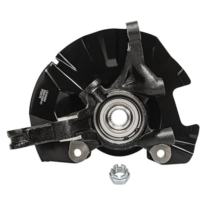 Detroit Axle - 4pc Steering Knuckles Kit for 06-11 Hyundai Accent 4-Wheel | ABS, 2 Front Steering Knuckles & Wheel Bearing Hubs 2 Rear Wheel Bearing and Hubs 2006 2007 2008 2009 2010 2011 Replacement - size: 4UW48689/Kit