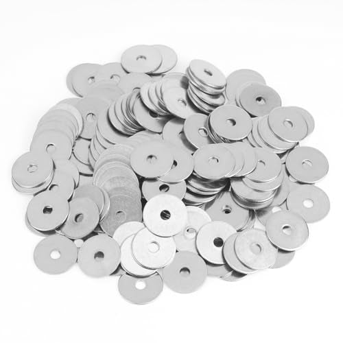 110 Pieces M3x15x0.8mm Fender Washers, 304 Stainless Steel Flat Washers, Fender Washers, Metal Washers for Screws Bolts - size: M3X15X0.8mm